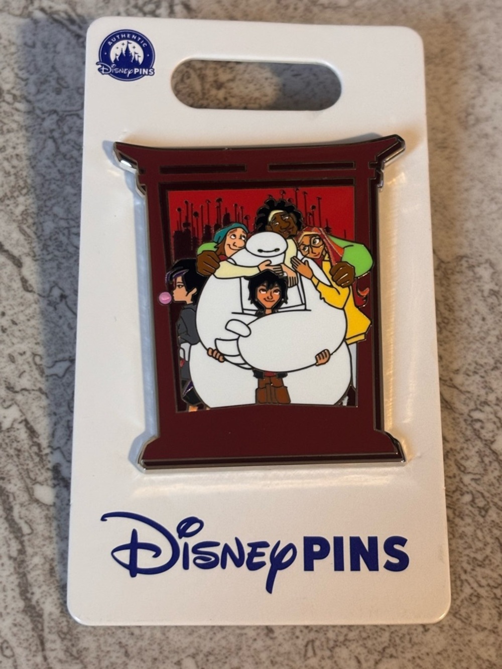 Disney Parks Big Hero 6 Baymax Group Hug Pin New with Card